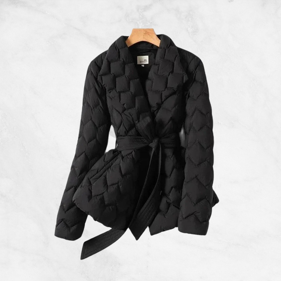 Serena Luxurious Belted Down Jacket