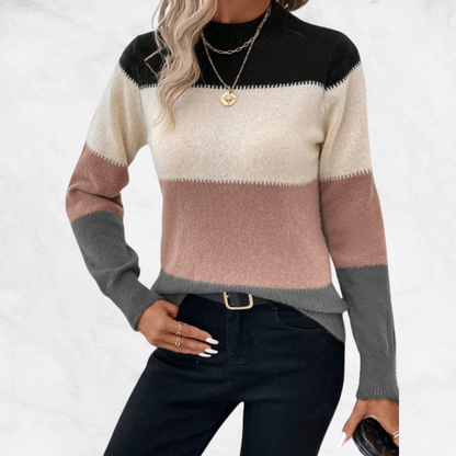 Alessia Timeless Contrast Knit Sweater