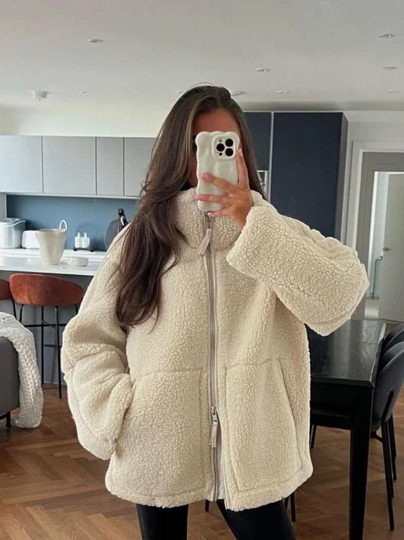 Livia Oversized Warm Fleece Jacket