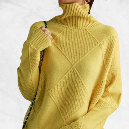 Mia High-Collar Knit Sweater