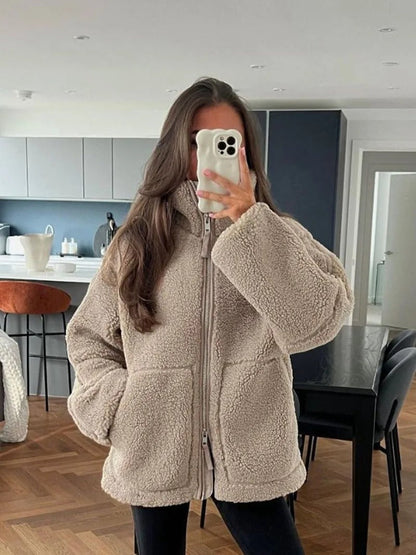 Livia Oversized Warm Fleece Jacket