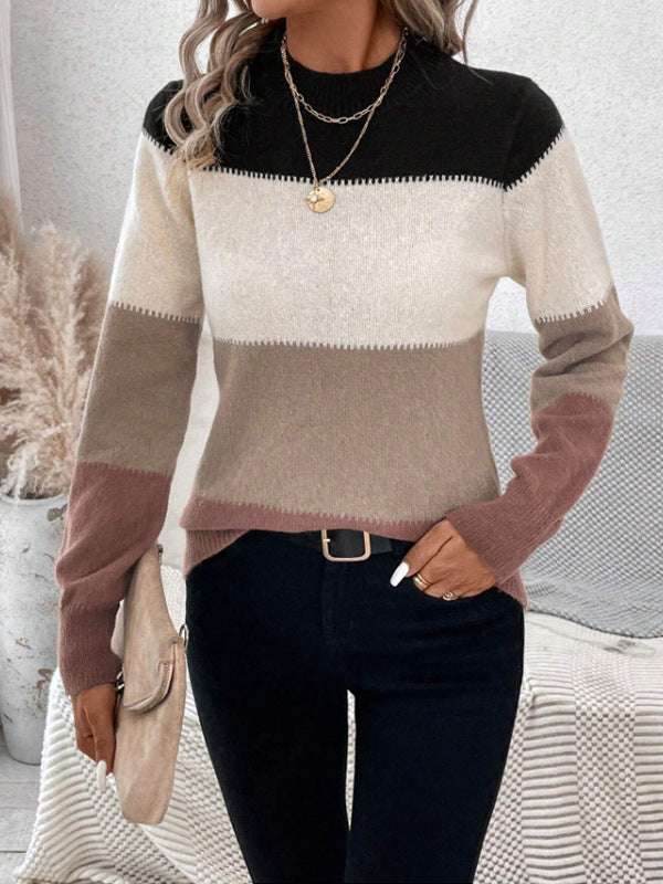 Alessia Timeless Contrast Knit Sweater