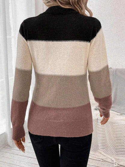 Alessia Timeless Contrast Knit Sweater