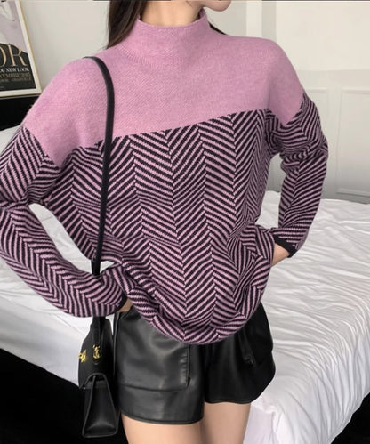 Gianna™ Retro Half-Turtleneck Sweater