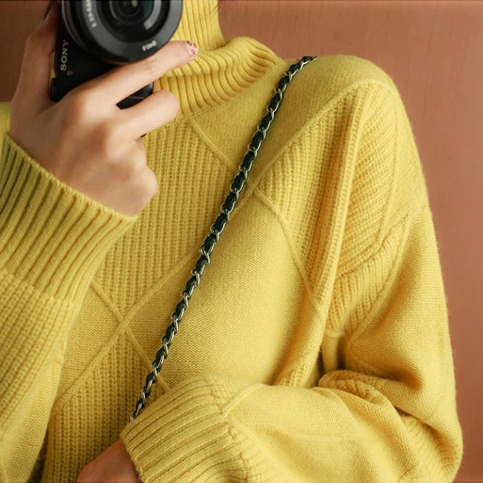 Mia High-Collar Knit Sweater